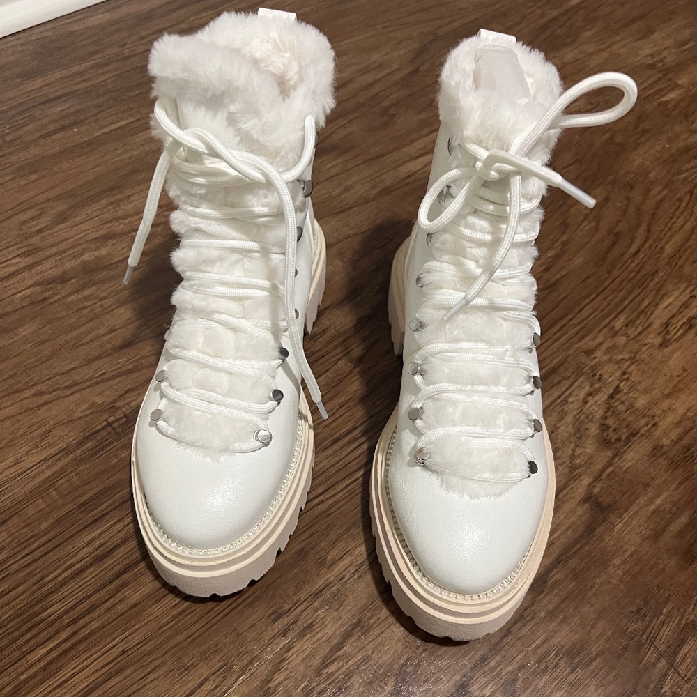 STEVEN BY STEVE MADDEN Aricia Faux Fur-Trim & Lined Booties